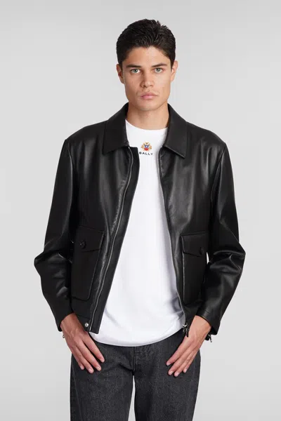 Bally Leather Jacket In Black Leather | ModeSens