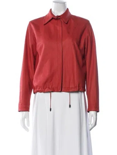 Pre-owned Bally Leather Jacket In Red