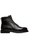 Bally Leather Lace-up Boots In Black