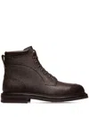 Bally Leather Lace-up Boots In Brown