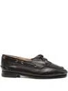 Bally Buffalo Leather Loafers Gold Hardware In Brown