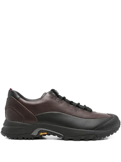 Bally Leather Lace-up Trainers In Brown