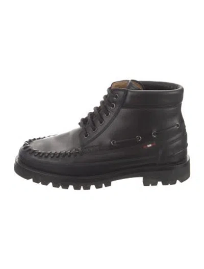 Pre-owned Bally Leather Lace-up Boots In Black
