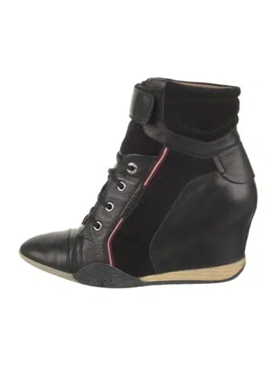 Pre-owned Bally Leather Lace-up Boots In Black
