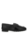 Bally Smooth Leather Loafers With Decorative Lacing In Black