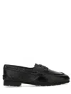 Bally Smooth Leather Loafers With Decorative Lacing In Black