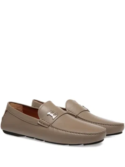 Bally Leather Loafers In Neutral