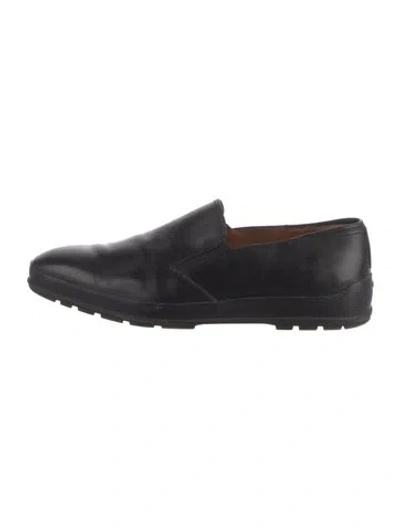 Pre-owned Bally Leather Loafers In Black