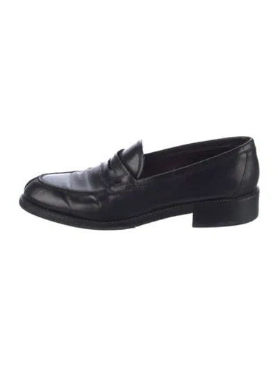 Pre-owned Bally Leather Loafers In Black