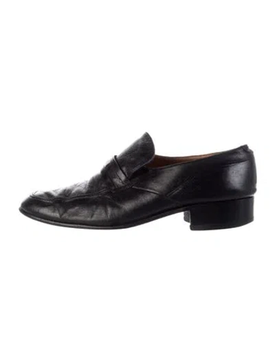 Pre-owned Bally Leather Loafers In Black