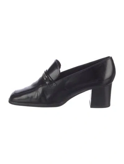 Pre-owned Bally Leather Loafers In Black