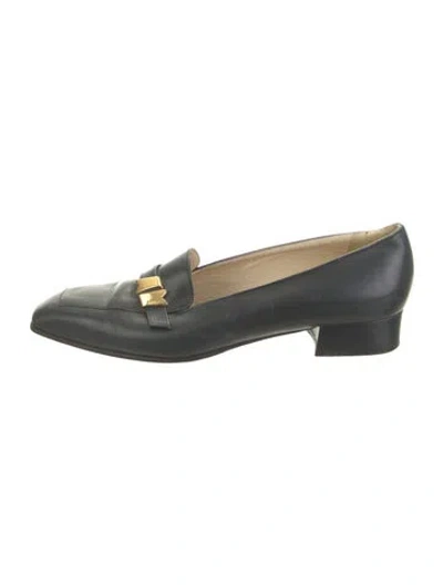 Pre-owned Bally Leather Loafers In Black