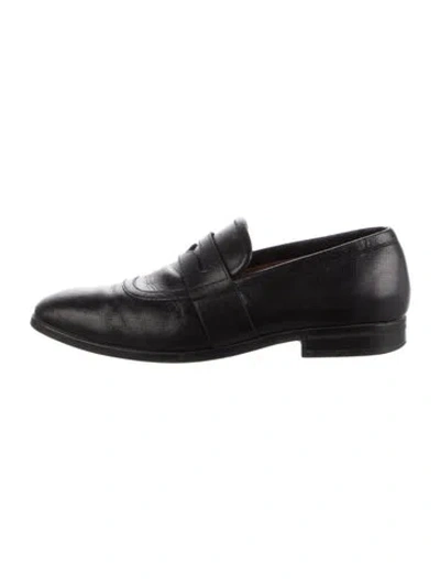 Pre-owned Bally Leather Loafers In Black