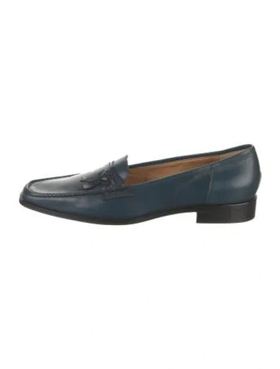Pre-owned Bally Leather Loafers In Blue