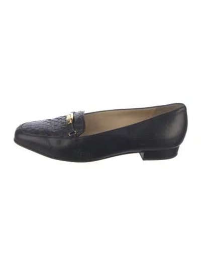 Pre-owned Bally Leather Loafers In Blue