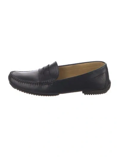 Pre-owned Bally Leather Loafers In Blue