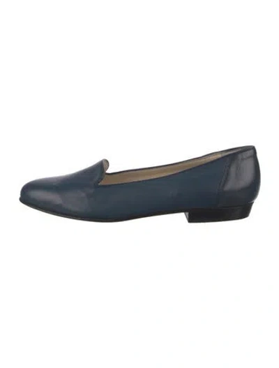 Pre-owned Bally Leather Loafers In Blue