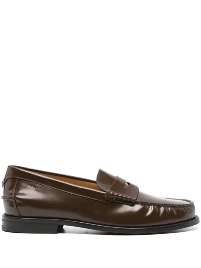 Bally Leather Loafers In Brown