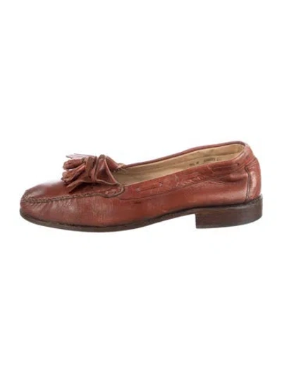 Pre-owned Bally Leather Loafers In Brown