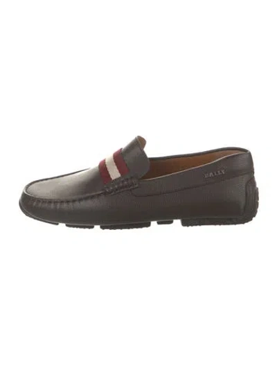 Pre-owned Bally Leather Loafers In Brown