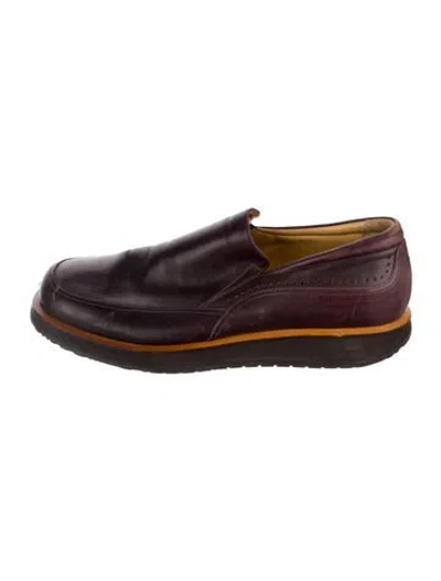 Pre-owned Bally Leather Loafers In Brown