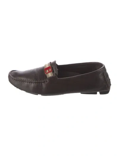 Pre-owned Bally Leather Loafers In Brown