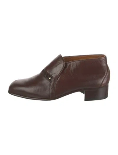 Pre-owned Bally Leather Loafers In Brown