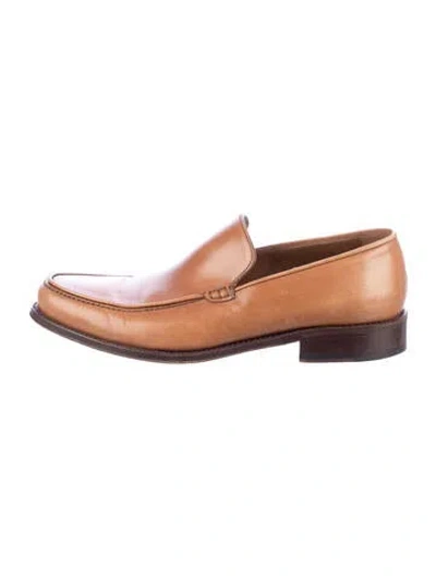 Pre-owned Bally Leather Loafers In Brown