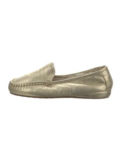 Pre-owned Bally Leather Loafers In Gold