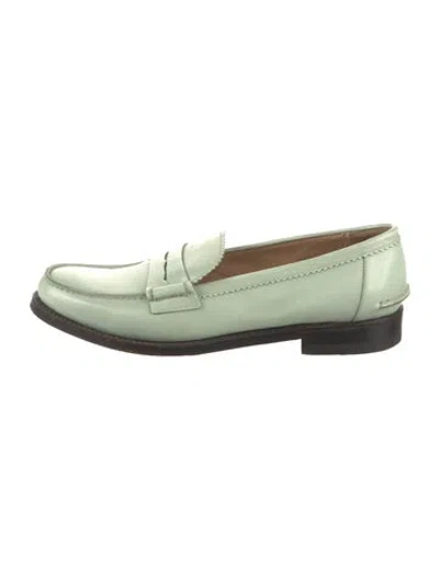 Pre-owned Bally Leather Loafers In Green