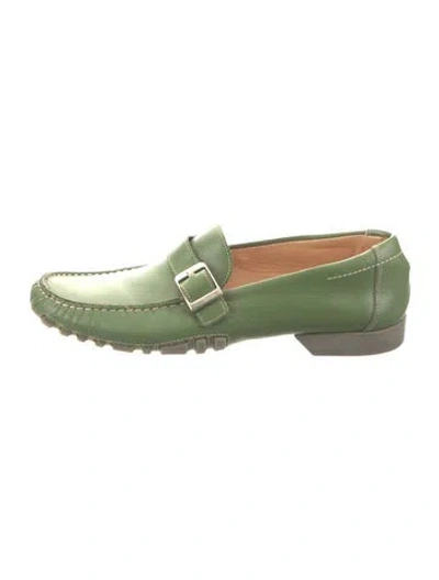 Pre-owned Bally Leather Loafers In Green