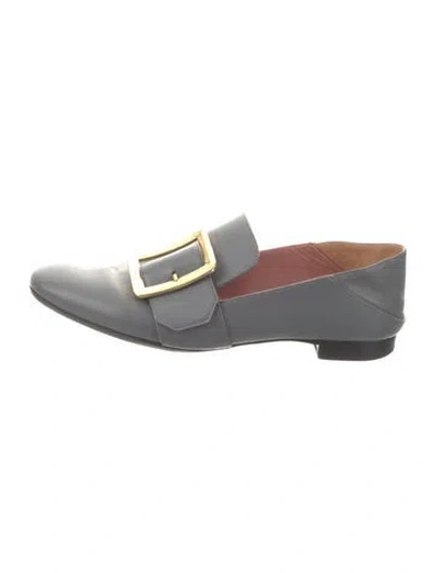 Pre-owned Bally Leather Loafers In Grey
