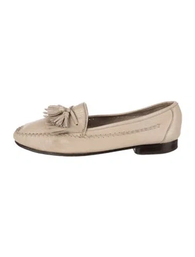 Pre-owned Bally Leather Loafers In Neutral