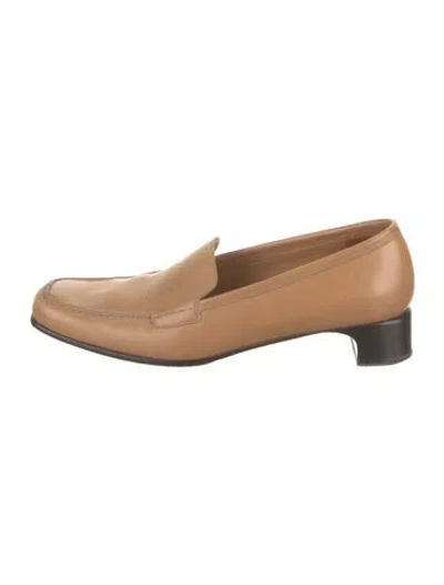 Pre-owned Bally Leather Loafers In Neutrals