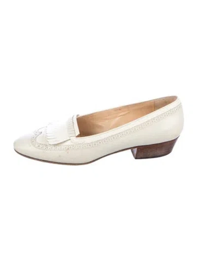 Pre-owned Bally Leather Loafers In Neutrals