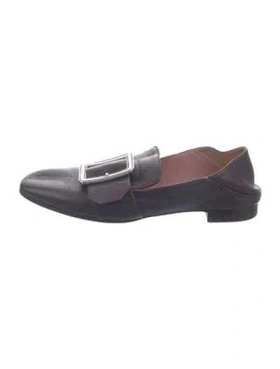 Pre-owned Bally Leather Loafers In Purple