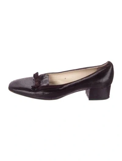 Pre-owned Bally Leather Loafers In Purple