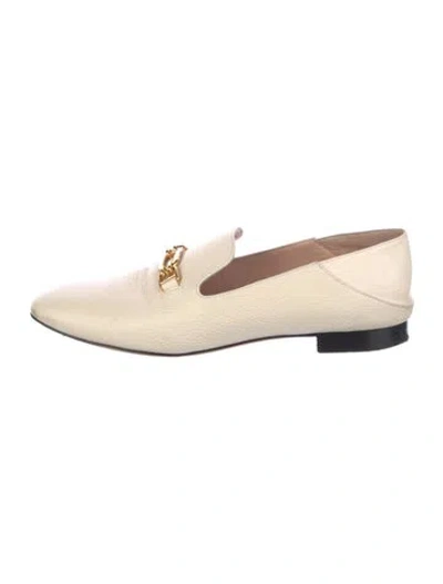 Pre-owned Bally Leather Loafers In White
