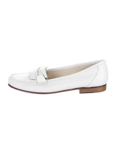 Pre-owned Bally Leather Loafers In White