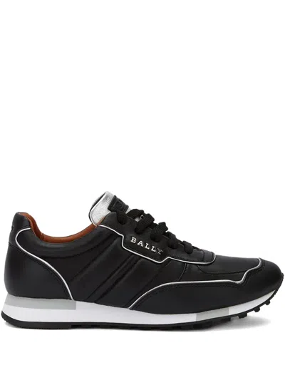 Bally Leather Logo-detail Sneakers In Black