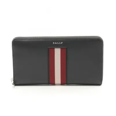 Pre-owned Bally Leather Long Wallet (bi-fold) () In Black