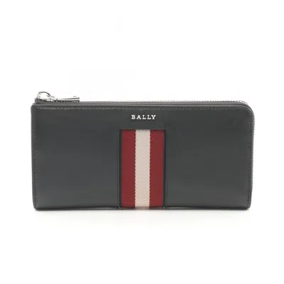 Pre-owned Bally Leather Long Wallet (bi-fold) () In Black