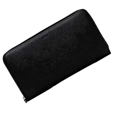 Pre-owned Bally Leather Long Wallet (bi-fold) () In Black