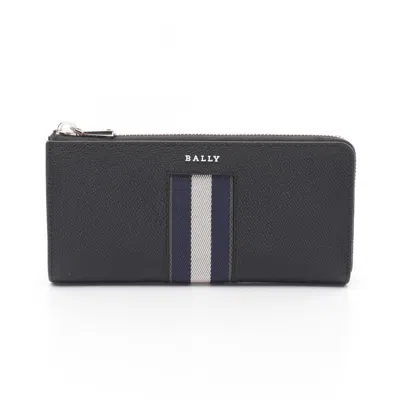Pre-owned Bally Leather Long Wallet (bi-fold) () In Black