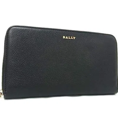 Pre-owned Bally Leather Long Wallet (bi-fold) () In Black