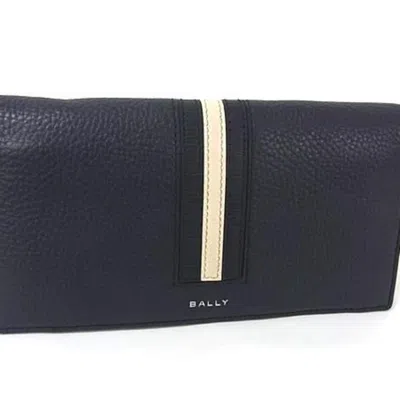 Pre-owned Bally Leather Long Wallet (bi-fold) () In Blue