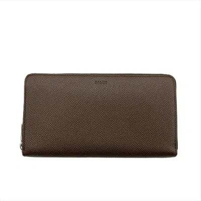 Pre-owned Bally Leather Long Wallet (bi-fold) () In Brown