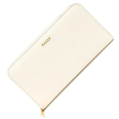 Pre-owned Bally Leather Long Wallet (bi-fold) () In White