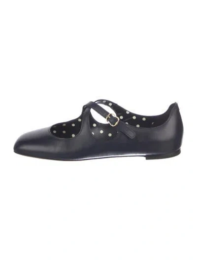 Pre-owned Bally Leather Mary Jane Flats In Blue