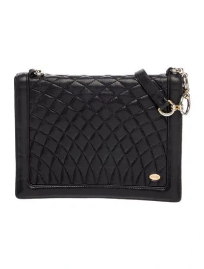 Pre-owned Bally Leather Messenger Bag In Black